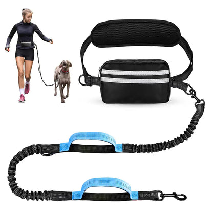 Pipidodo Hands-Free Dual Dog Leash with Waist Bag & Cushioned Pad – Walk Two Dogs with Ease and Comfort!