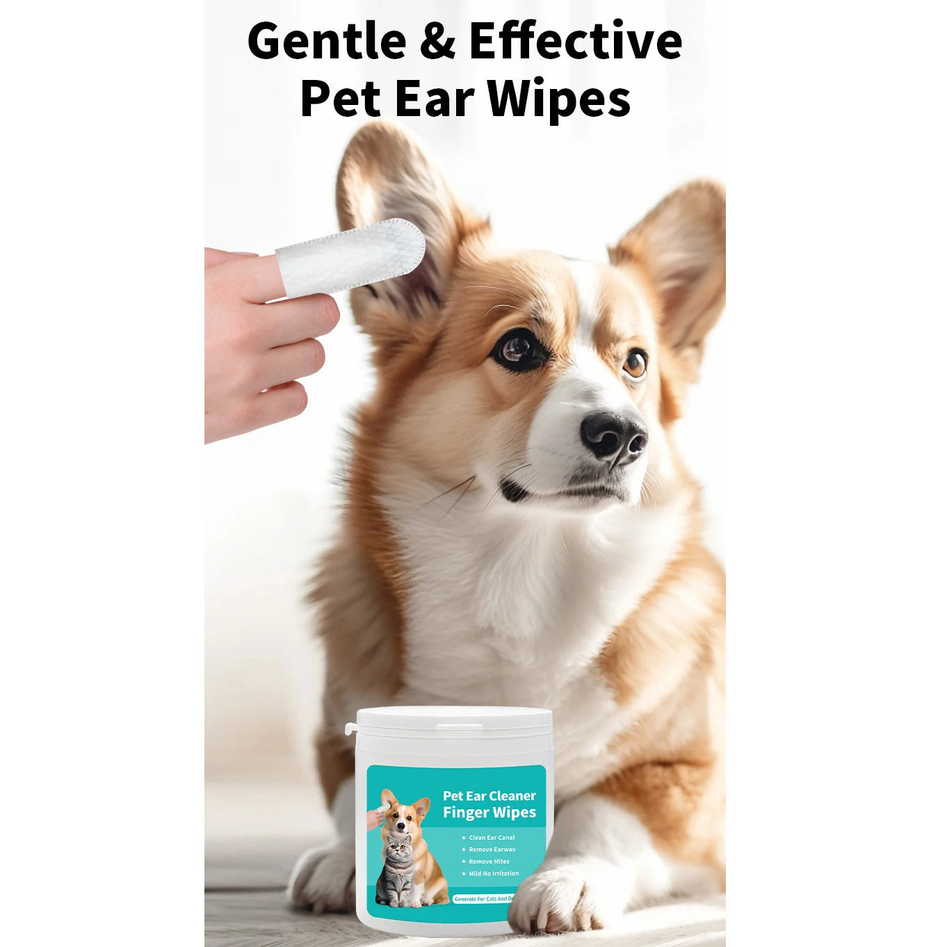 Revolutionary Ear Cleaning Wipes for Dogs and Cats – Gentle Ear Care and Mite Removal Made Easy