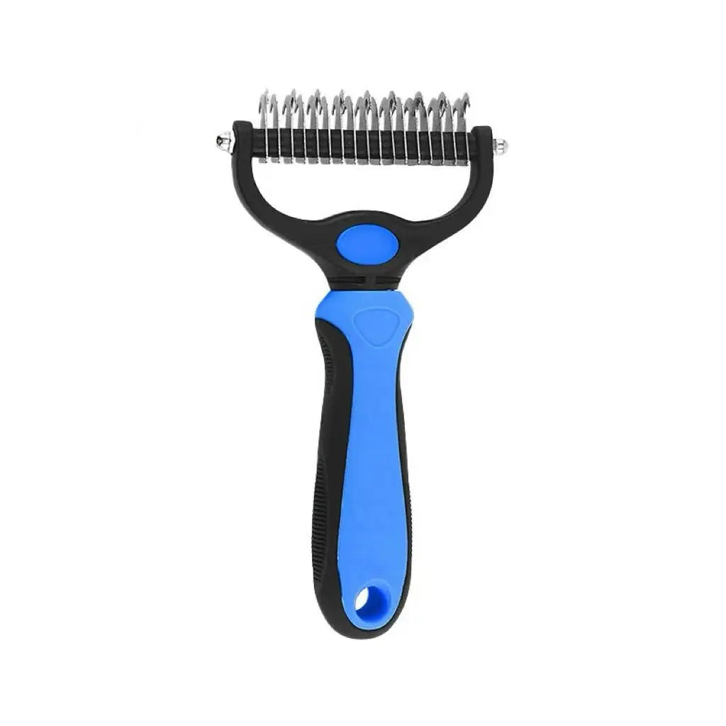 Ultimate Pet Dematting Undercoat Rake for Long-Haired Dogs & Cats - Double-Sided Deshedding Brush for Pain-Free Grooming & Reduced Shedding!