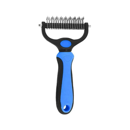 Ultimate Pet Dematting Undercoat Rake for Long-Haired Dogs & Cats - Double-Sided Deshedding Brush for Pain-Free Grooming & Reduced Shedding!