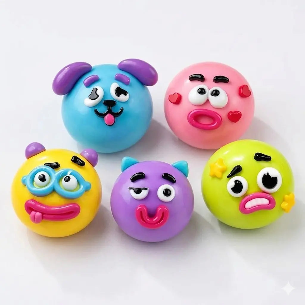 Cute Dog Face Swap Squishy - Soft, Moldable, Slow-Rise Stress Relief Fidget Toy with Interchangeable Faces for Fun Tactile Play!