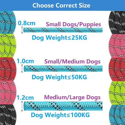 Durable Soft Handle Dog Leashes - Available in 120/150/200/300CM for All Breeds