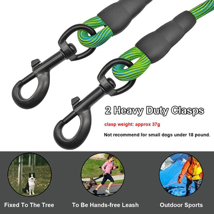 Heavy-Duty 50Ft Dog Tie Out Rope - Perfect for Training, Playing, and Camping with Large & Medium Dogs (Green)