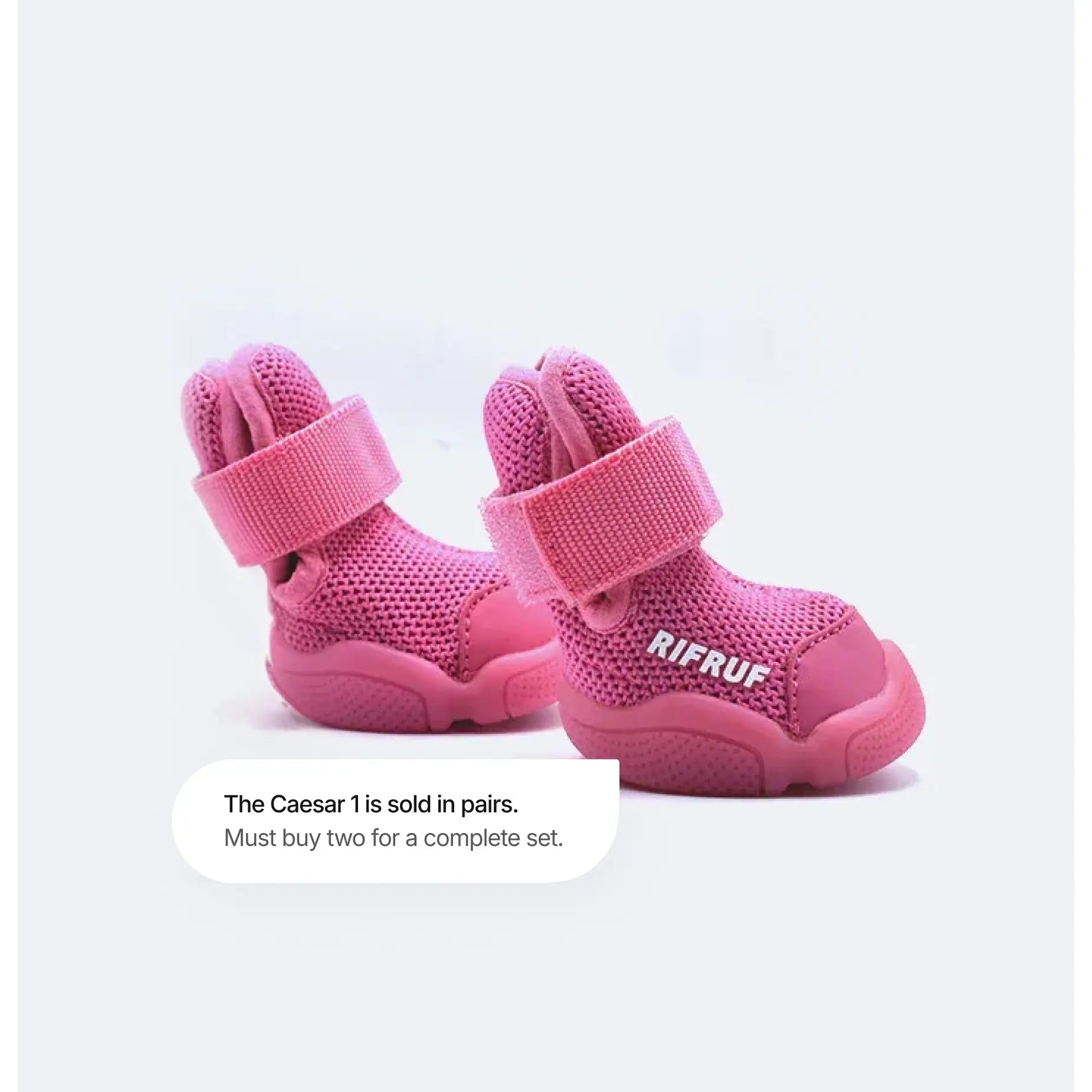 Rifruf Breathable Non-Slip Pet Sneakers - Lightweight Paw Protection for Dogs & Cats (Set of 2)