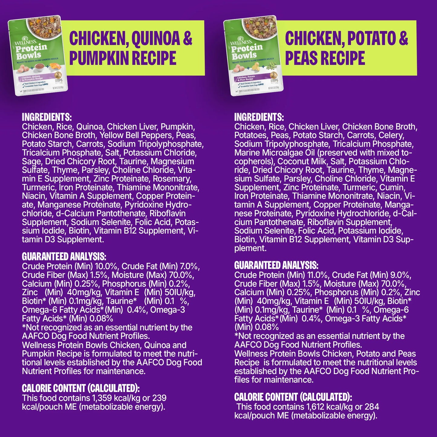 Wholesome Chicken Protein Bowls for Dogs - 6 Pack of Fresh Adult Food with Grains, 6.2 Ounce Pouches