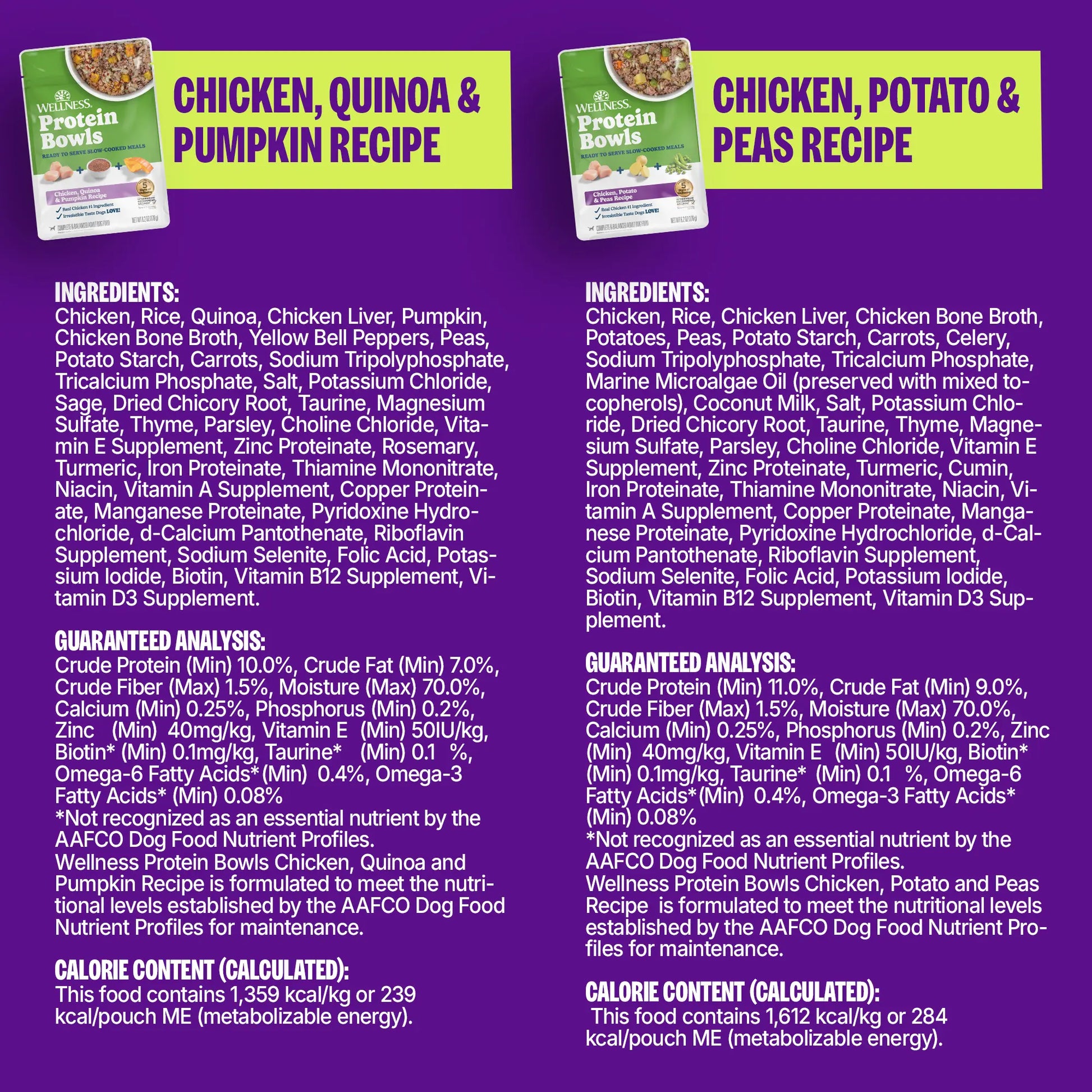 Wholesome Chicken Protein Bowls for Dogs - 6 Pack of Fresh Adult Food with Grains, 6.2 Ounce Pouches
