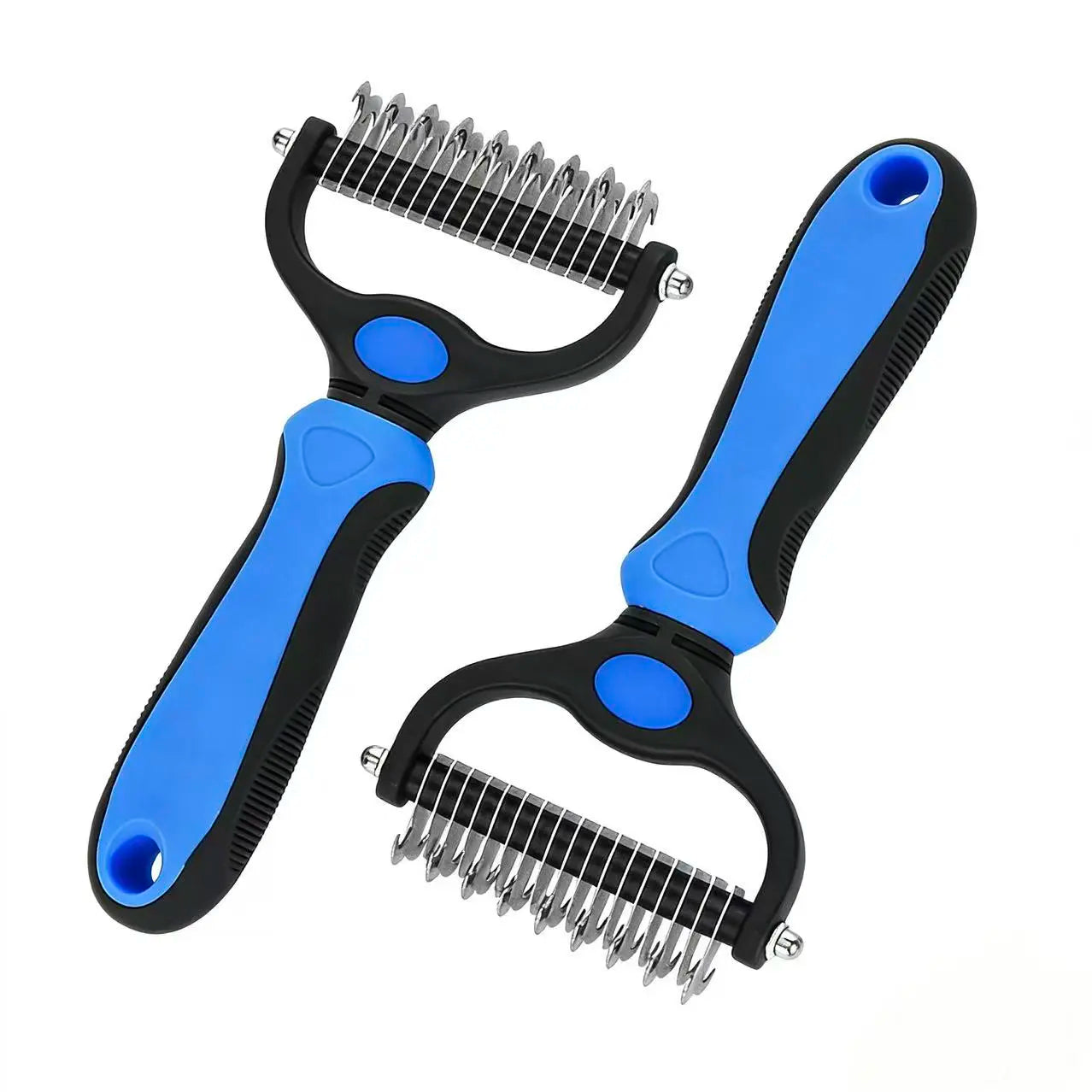Ultimate Pet Dematting Undercoat Rake for Long-Haired Dogs & Cats - Double-Sided Deshedding Brush for Pain-Free Grooming & Reduced Shedding!