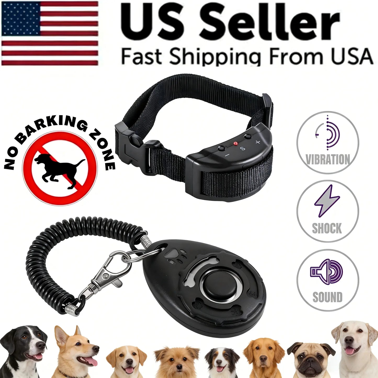 Ultimate 2-in-1 Dog Bark Collar Training Set - Gentle Remote Control Solution for Peaceful Home & Outdoor Adventures!