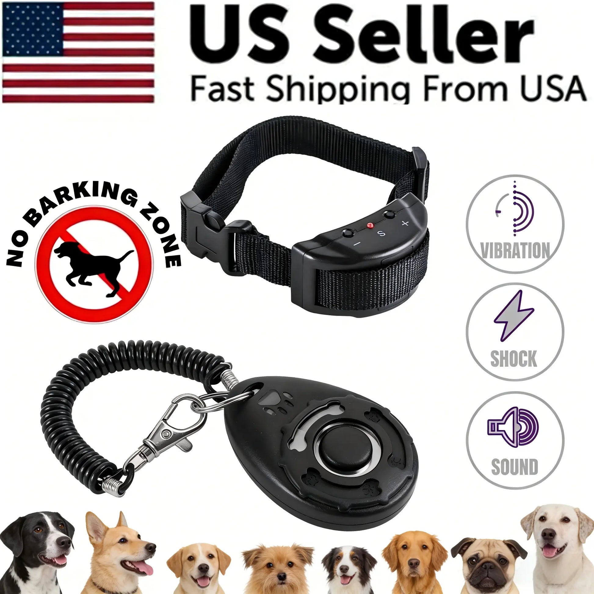 Ultimate 2-in-1 Dog Bark Collar Training Set - Gentle Remote Control Solution for Peaceful Home & Outdoor Adventures!