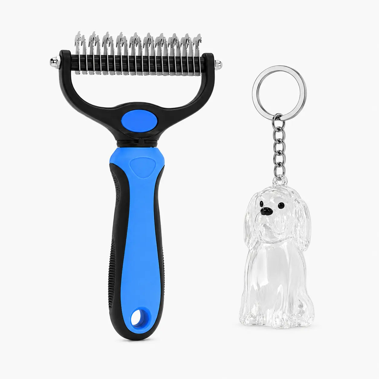 Ultimate Pet Dematting Undercoat Rake for Long-Haired Dogs & Cats - Double-Sided Deshedding Brush for Pain-Free Grooming & Reduced Shedding!