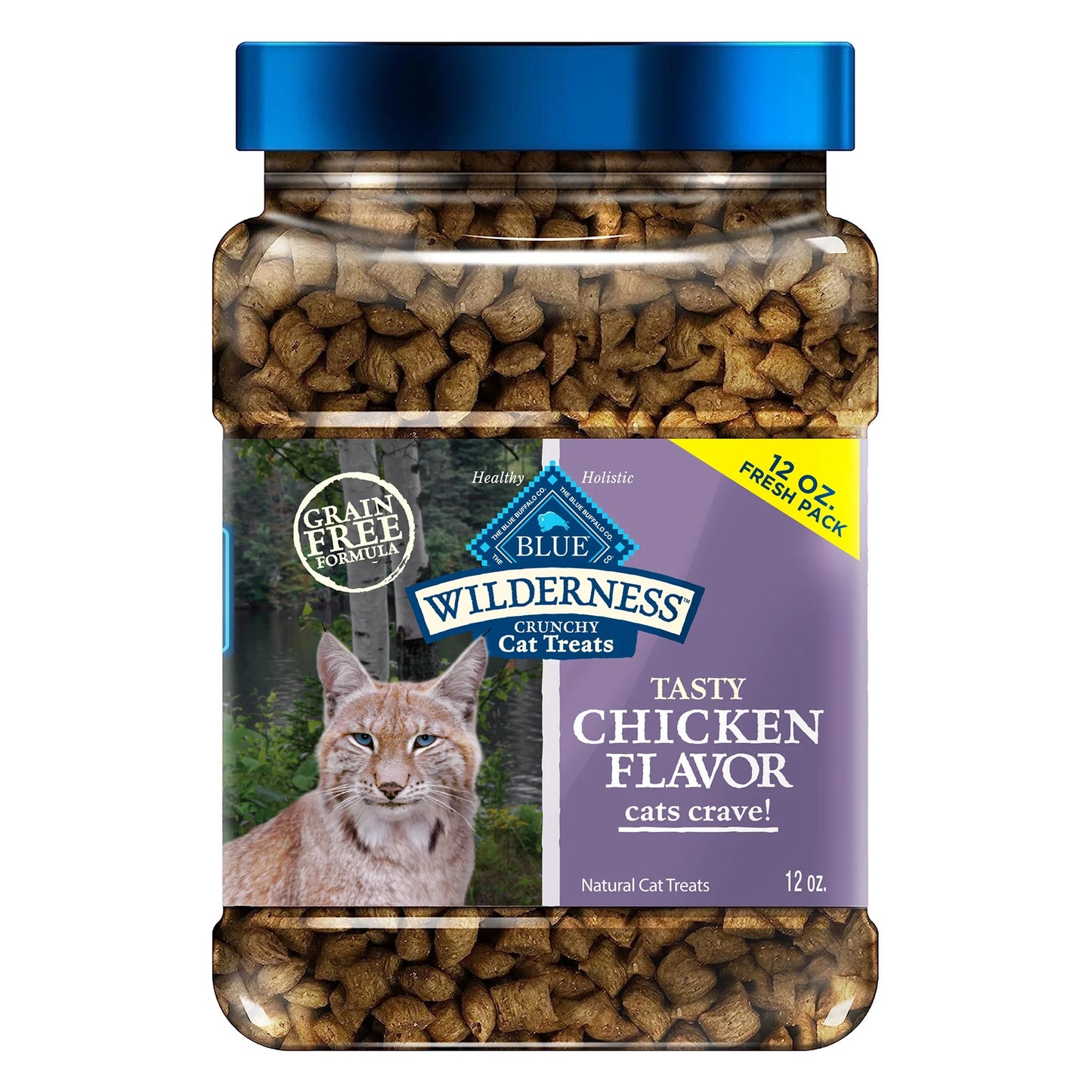 Wilderness Crunchy Chicken Cat Treats - 12oz Bag of Deliciousness for Your Feline Friend!