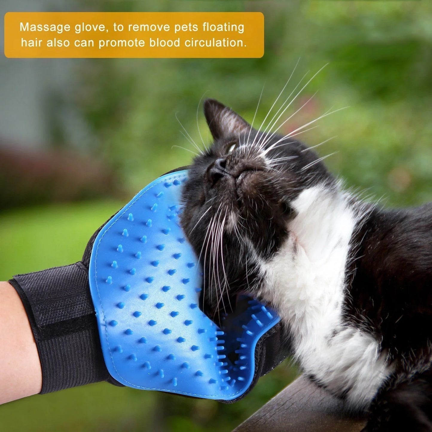 Transform Your Pet Grooming Routine with Our 2-in-1 Blue Pet Grooming Gloves - Ideal for Dogs and Cats!